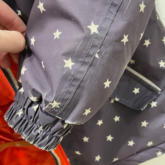 Girls Boden Coat Kids Size 6-7 Purple with Stars & Matching Gloves - Picture 9 of 16